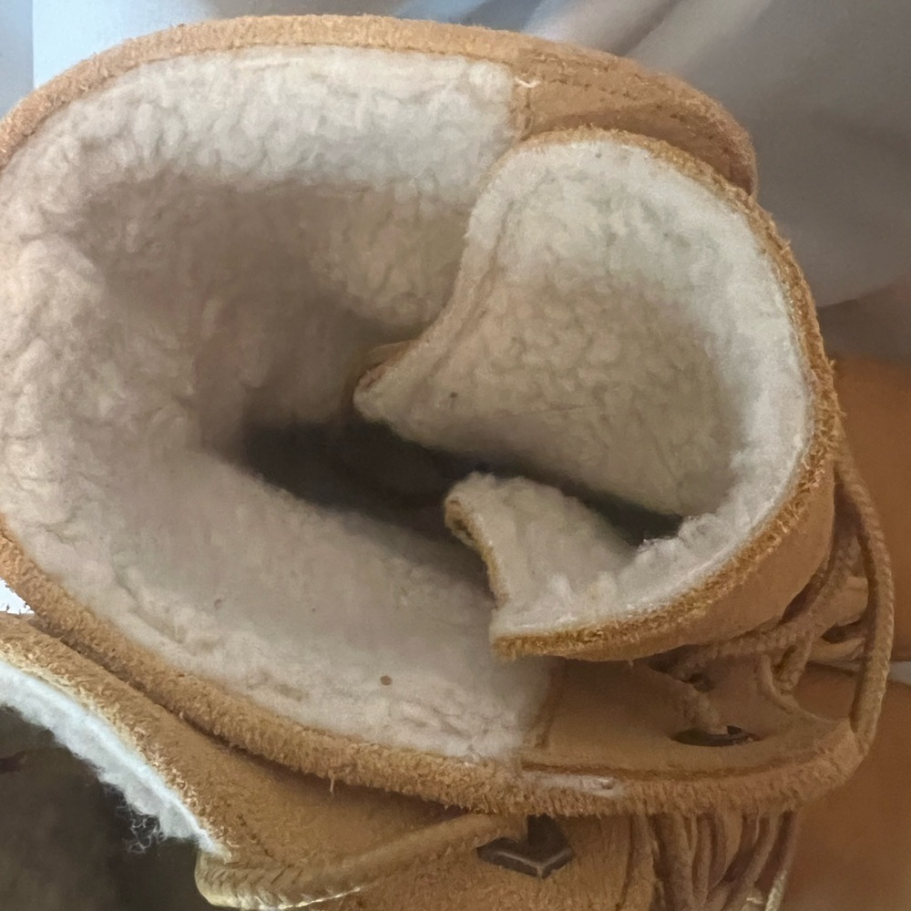 Timberland Tan Winter Boots - Convertible Fleece Collar - Size 7 - Picture 12 of 14